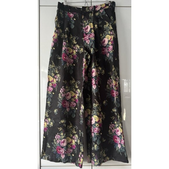 NWT Size M- The Avery Pleated Wide Leg  Trousers Maeve 100% Linen (NWT US$ 148) - Picture 7 of 16